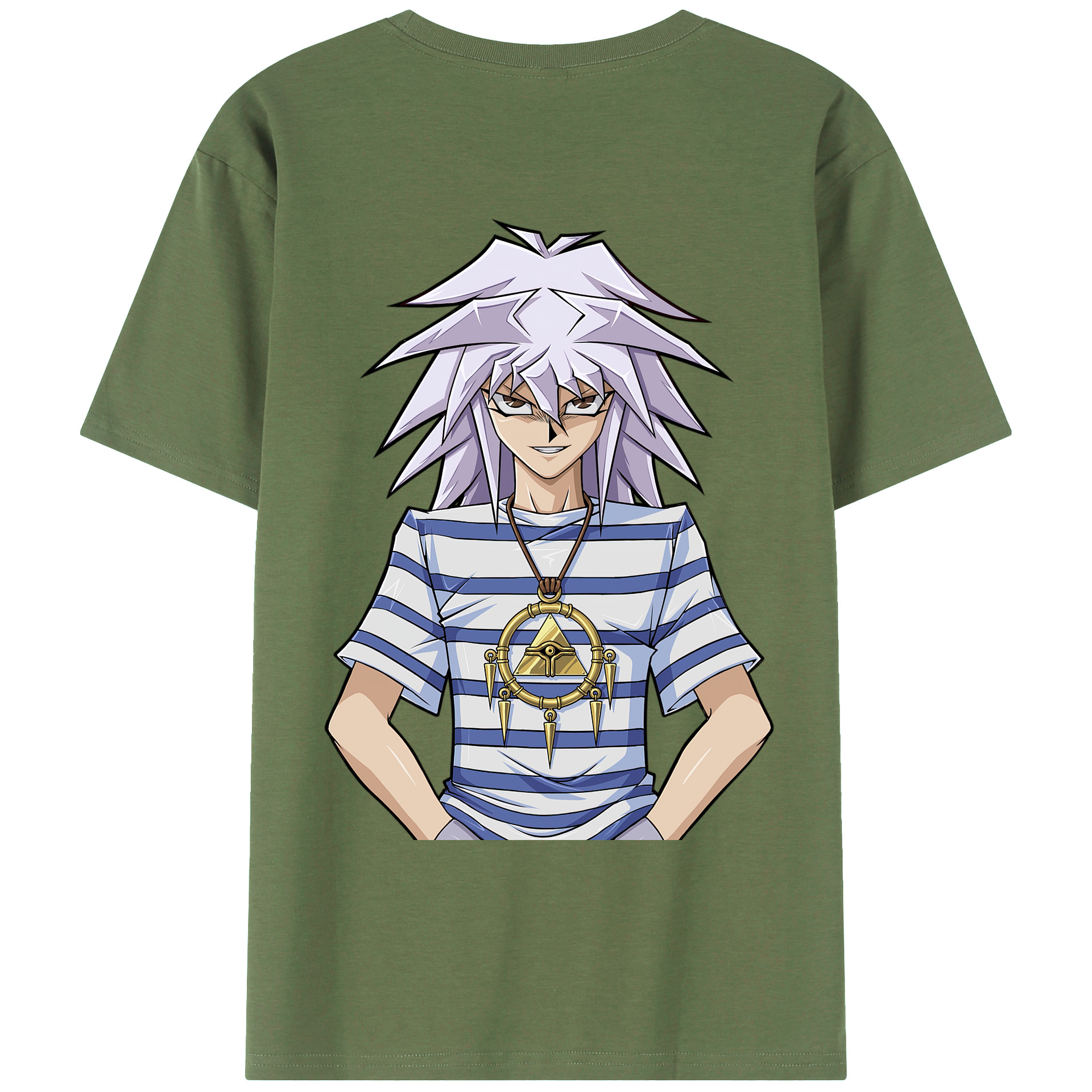 （画像用） 遊☆戯☆王 Yu-Gi-Oh! 綿100％ メンズ半袖Tシャツ（バックプリント） 通気性